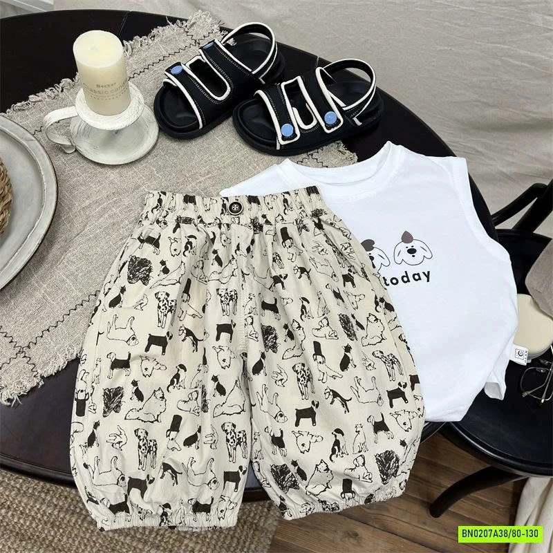 SÉT ÁO 3 CHÚ CÚN MIX QUẦN BOM