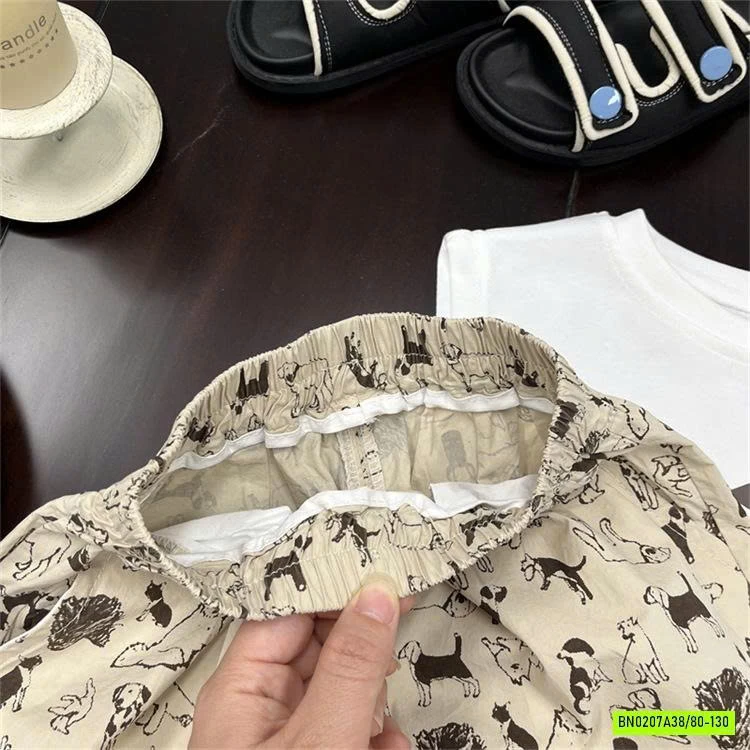 SÉT ÁO 3 CHÚ CÚN MIX QUẦN BOM