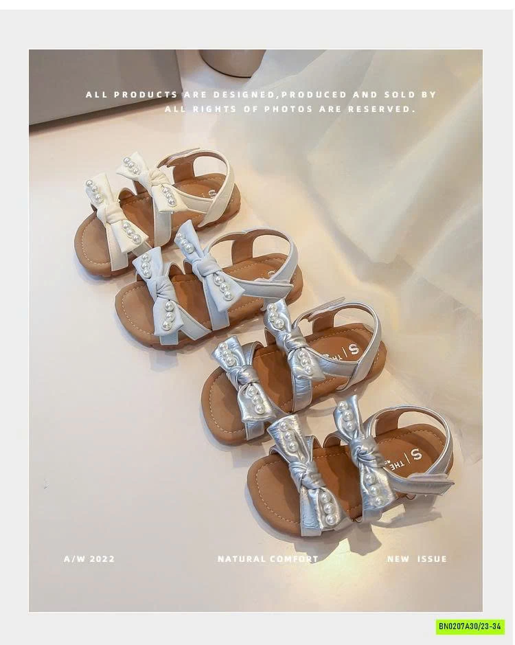 SANDAL 2 QUAI NƠ GẮN NGỌC