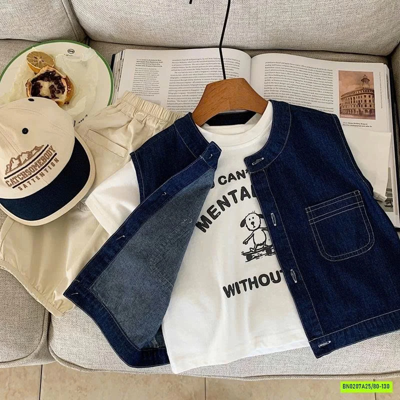 GILE DENIM CỔ TRÒN