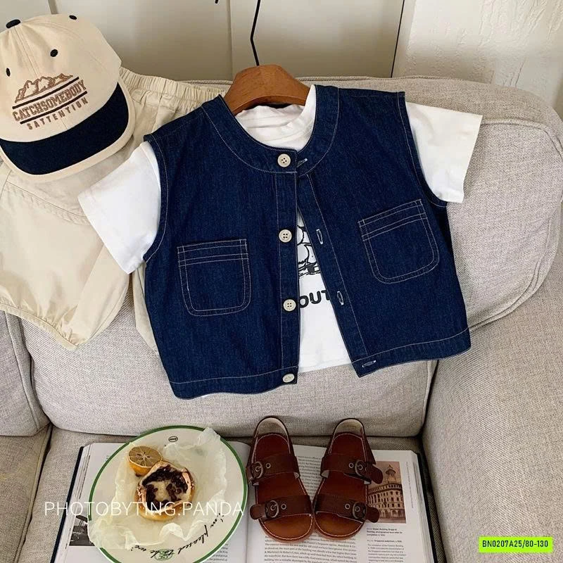 GILE DENIM CỔ TRÒN