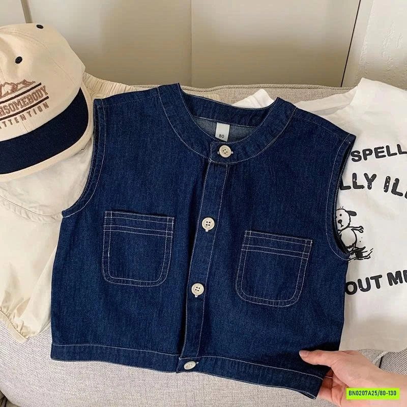 GILE DENIM CỔ TRÒN