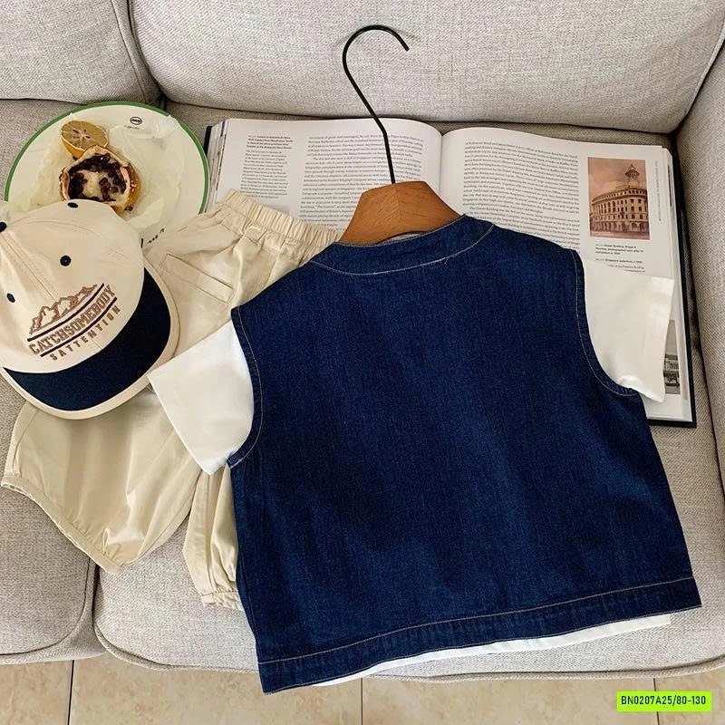 GILE DENIM CỔ TRÒN