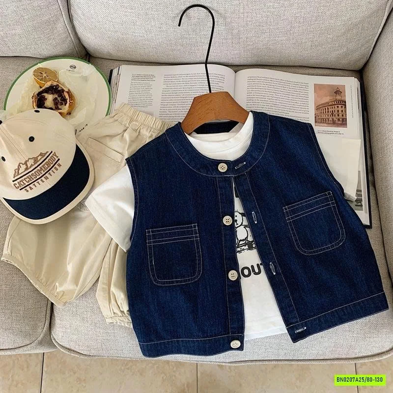 GILE DENIM CỔ TRÒN