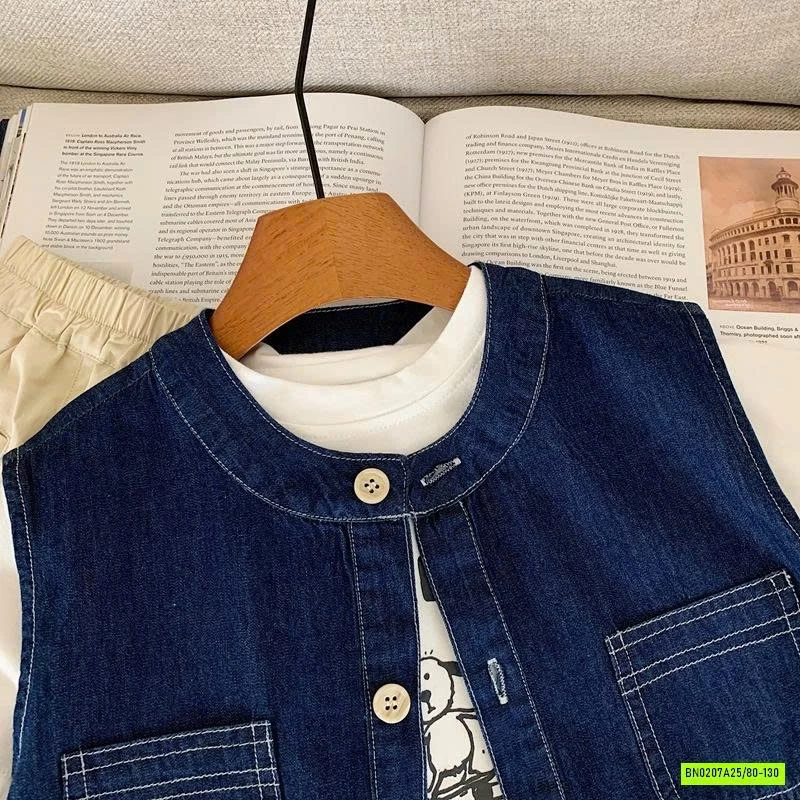 GILE DENIM CỔ TRÒN