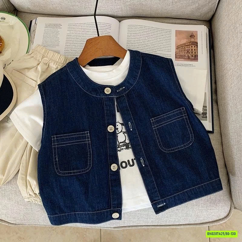 GILE DENIM CỔ TRÒN