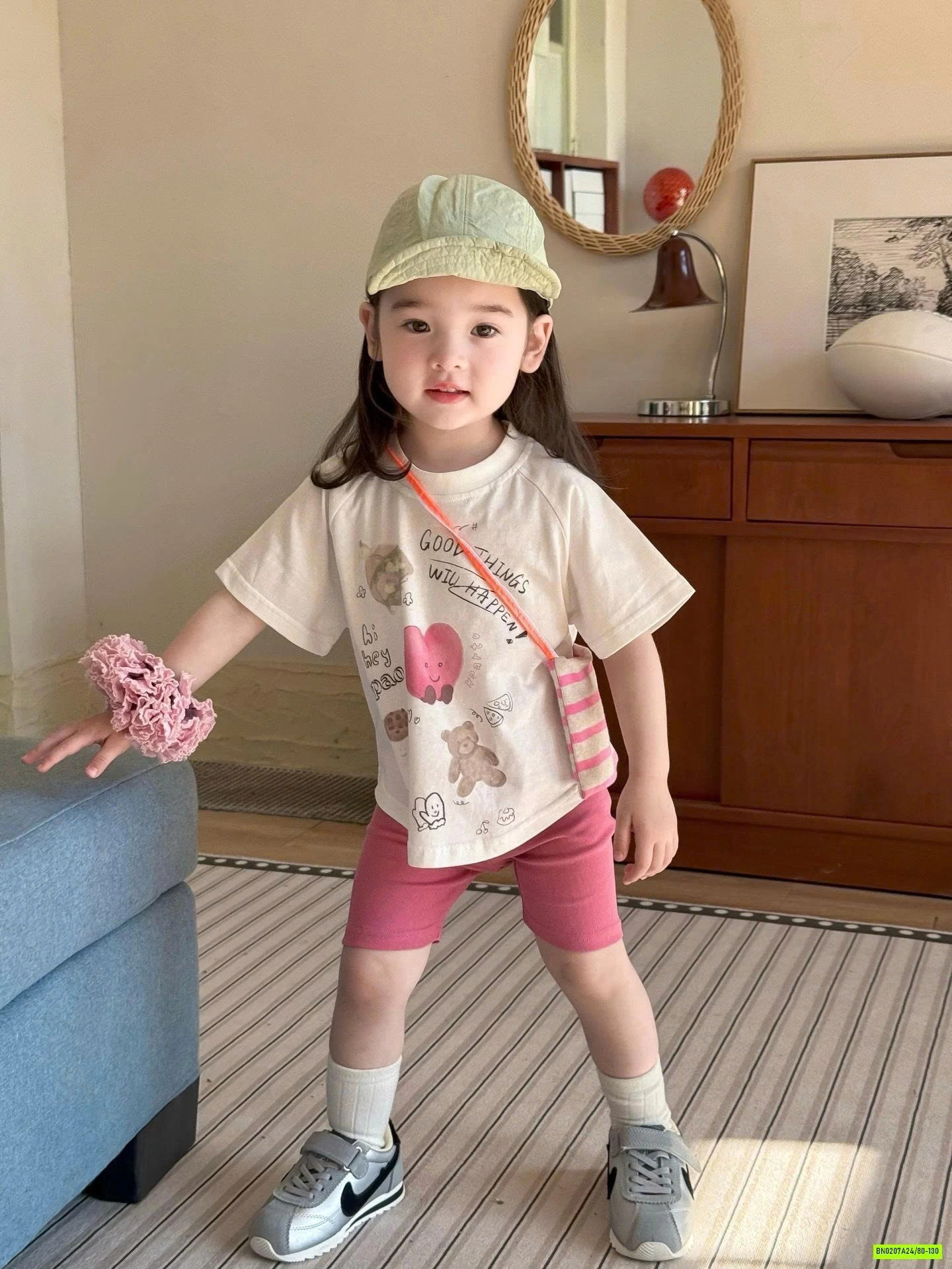 SÉT ÁO IN HÌNH MIX LEG HỒNG