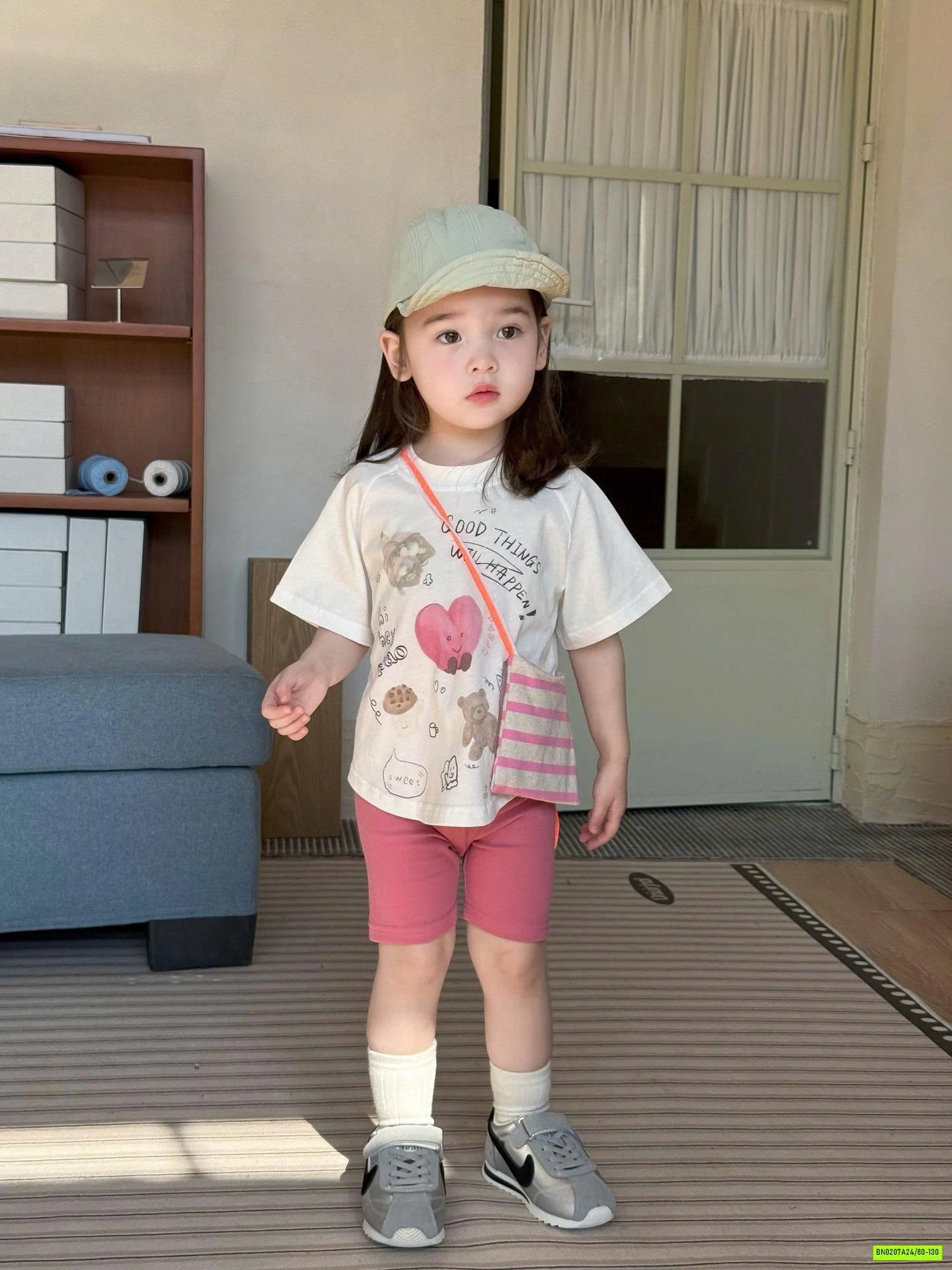 SÉT ÁO IN HÌNH MIX LEG HỒNG