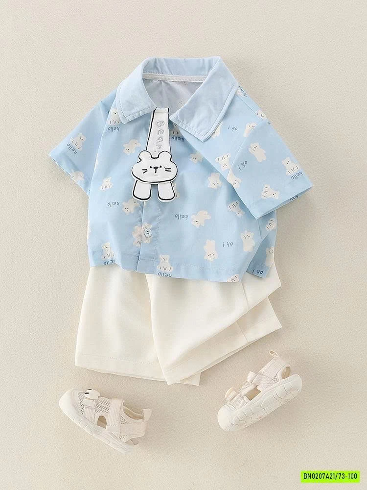 SÉT SƠ MI XANH MÈO