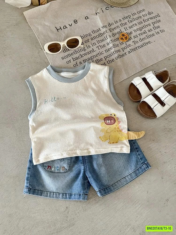 SÉT ÁO KHỦNG LONG MIX SHORT JEANS