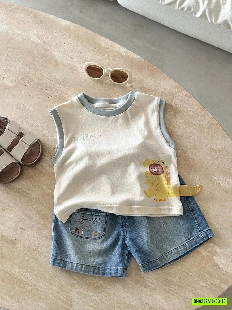 SÉT ÁO KHỦNG LONG MIX SHORT JEANS