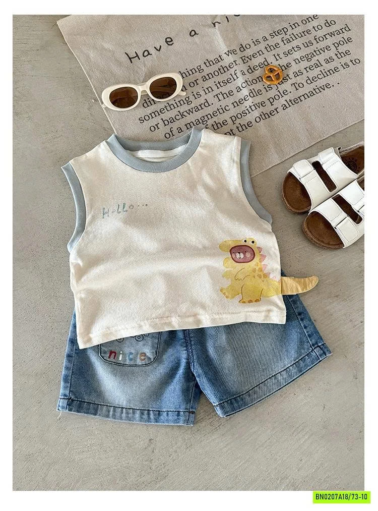 SÉT ÁO KHỦNG LONG MIX SHORT JEANS