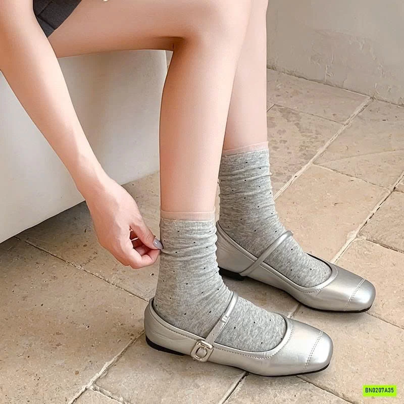 SÉT 6Đ TẤT LƯỚI NỮ CHẤM BI