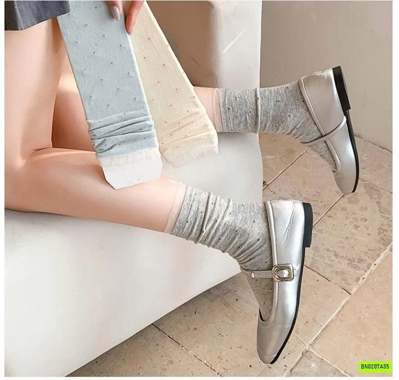 SÉT 6Đ TẤT LƯỚI NỮ CHẤM BI