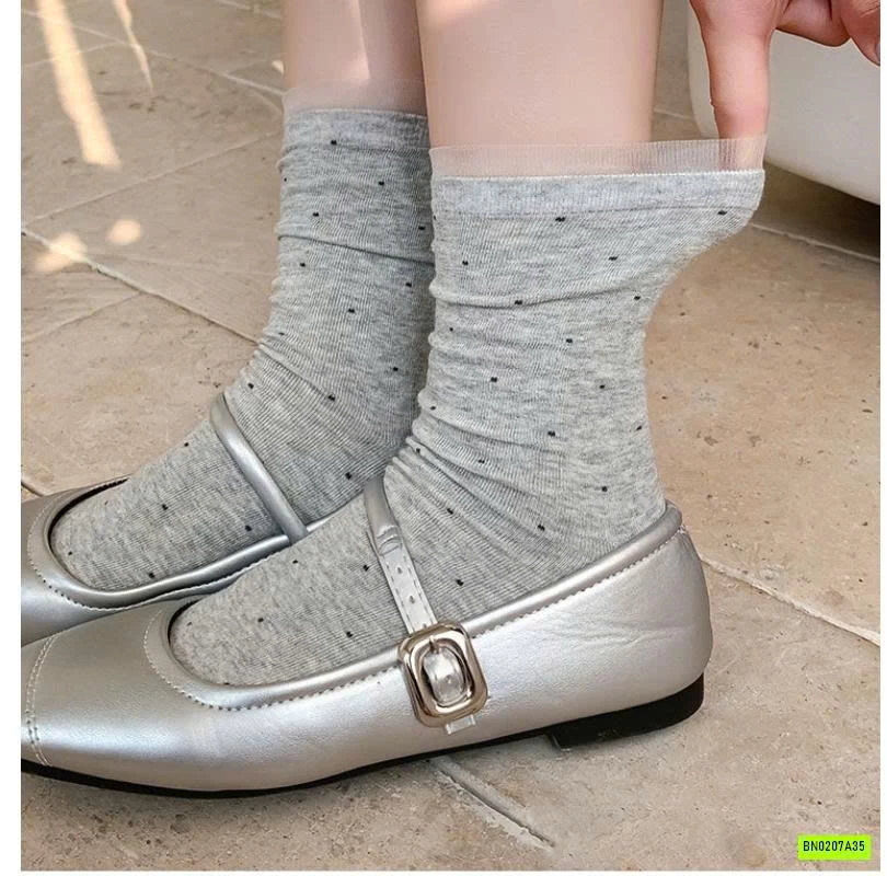 SÉT 6Đ TẤT LƯỚI NỮ CHẤM BI