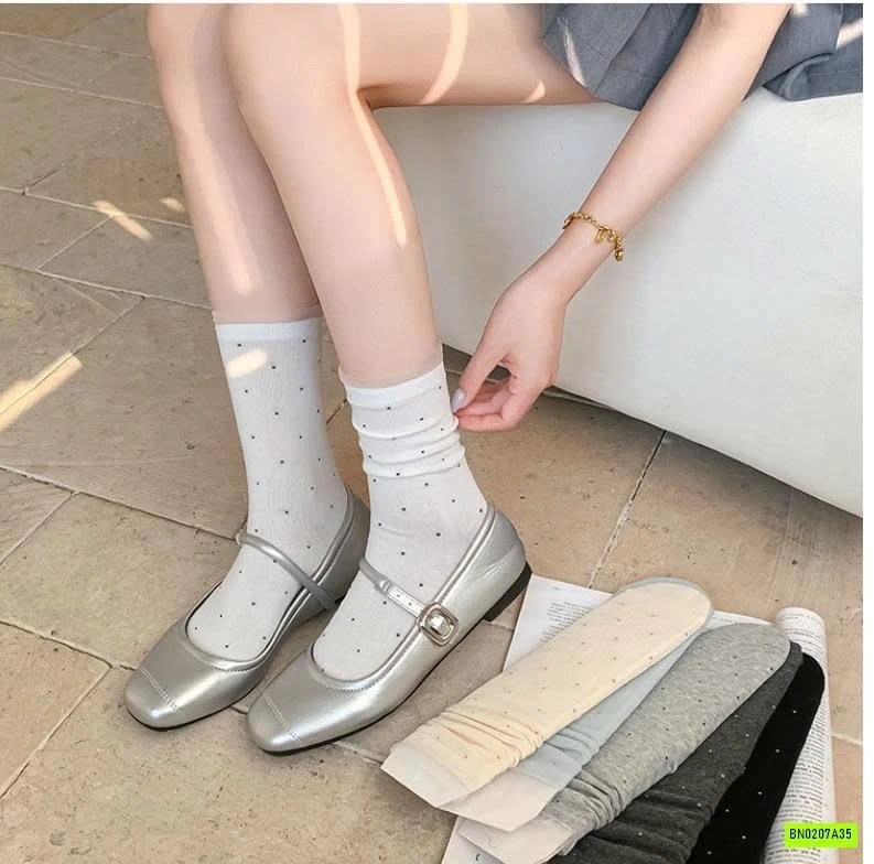 SÉT 6Đ TẤT LƯỚI NỮ CHẤM BI