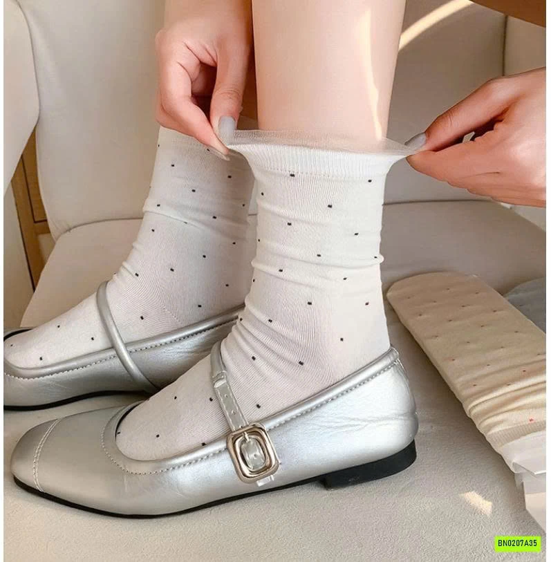 SÉT 6Đ TẤT LƯỚI NỮ CHẤM BI