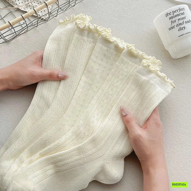 SÉT 5Đ TẤT REN NỮ CAO CỔ