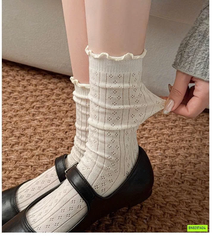 SÉT 5Đ TẤT REN NỮ CAO CỔ