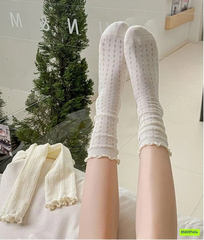 SÉT 5Đ TẤT REN NỮ CAO CỔ