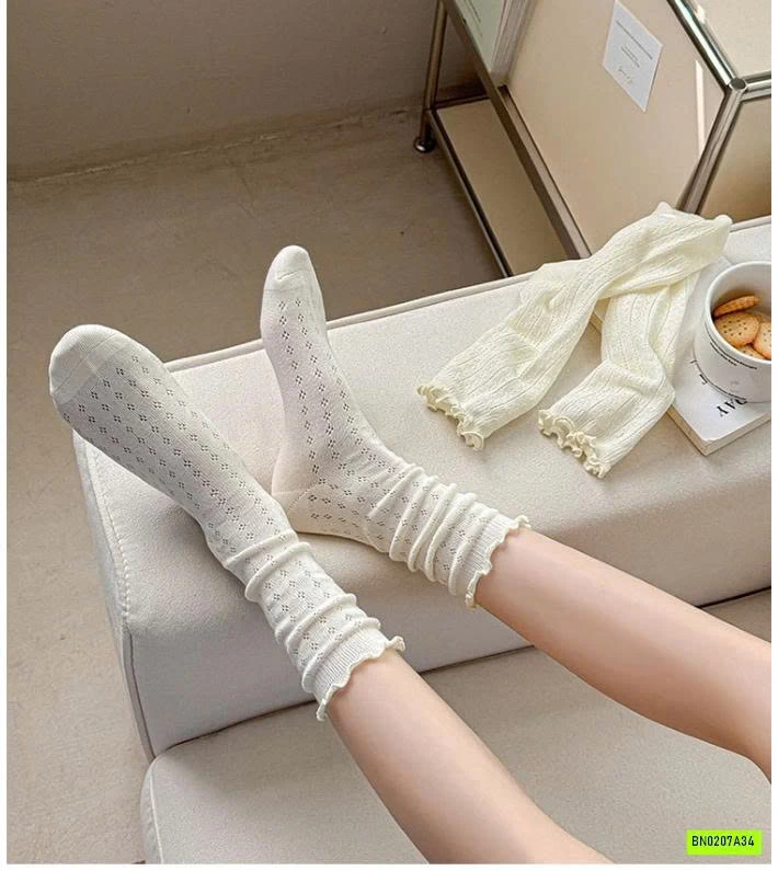 SÉT 5Đ TẤT REN NỮ CAO CỔ