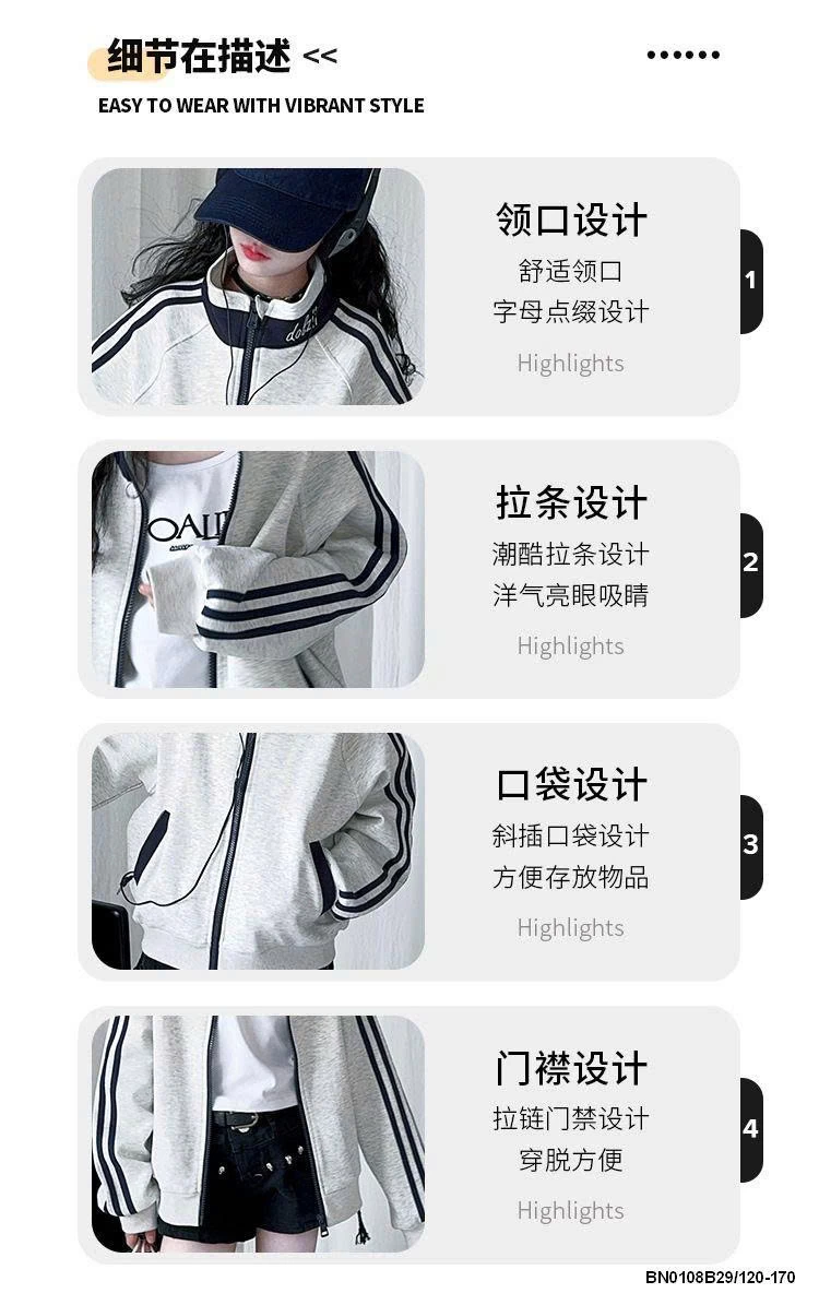 ÁO KHOÁC THỂ THAO 3 SỌC