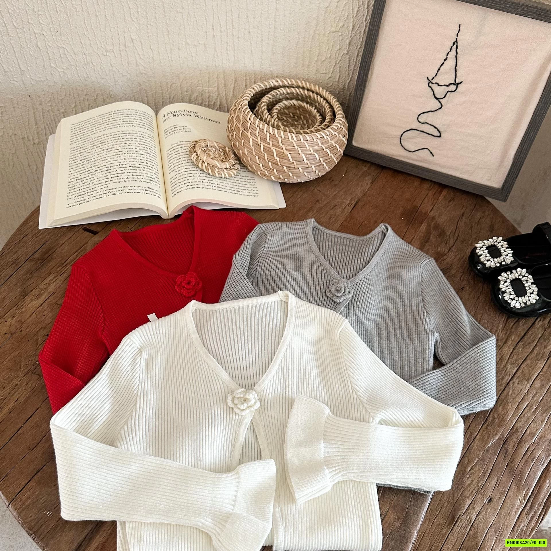 CARDIGAN CÚC HOA HỒNG