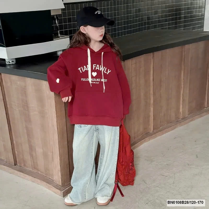 ÁO HOODIE CHỮ BÉ GÁI