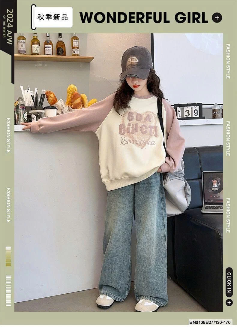 ÁO NỈ PHỐI MÀU TAY   SIZE ĐẠI