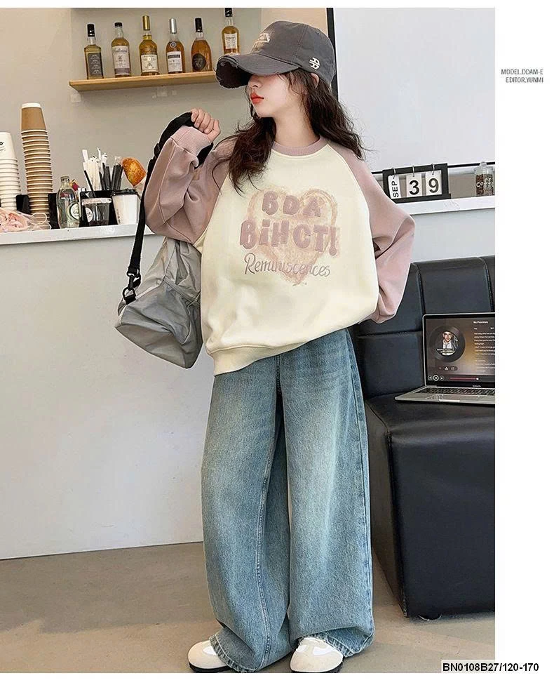 ÁO NỈ PHỐI MÀU TAY   SIZE ĐẠI