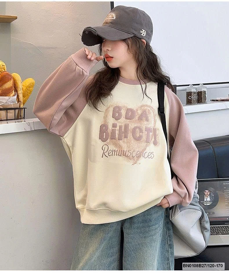 ÁO NỈ PHỐI MÀU TAY   SIZE ĐẠI