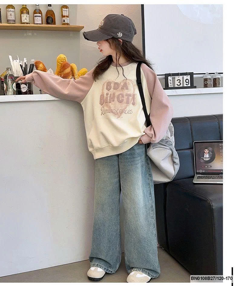 ÁO NỈ PHỐI MÀU TAY   SIZE ĐẠI