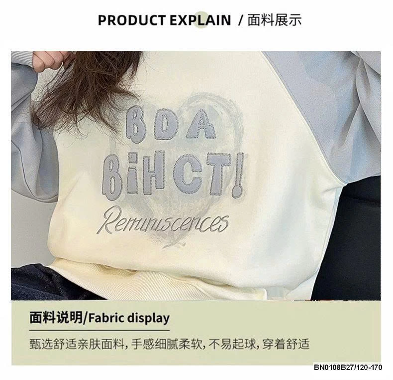 ÁO NỈ PHỐI MÀU TAY   SIZE ĐẠI