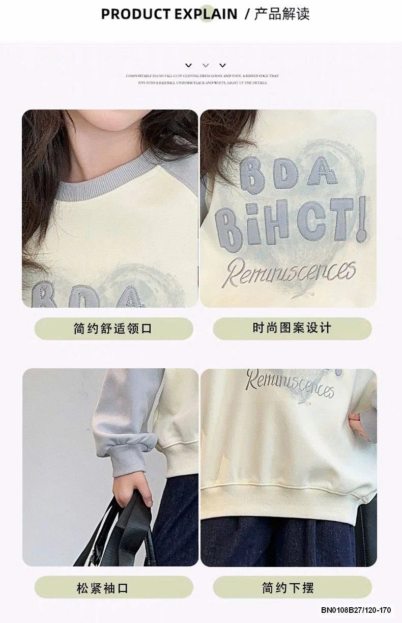 ÁO NỈ PHỐI MÀU TAY   SIZE ĐẠI