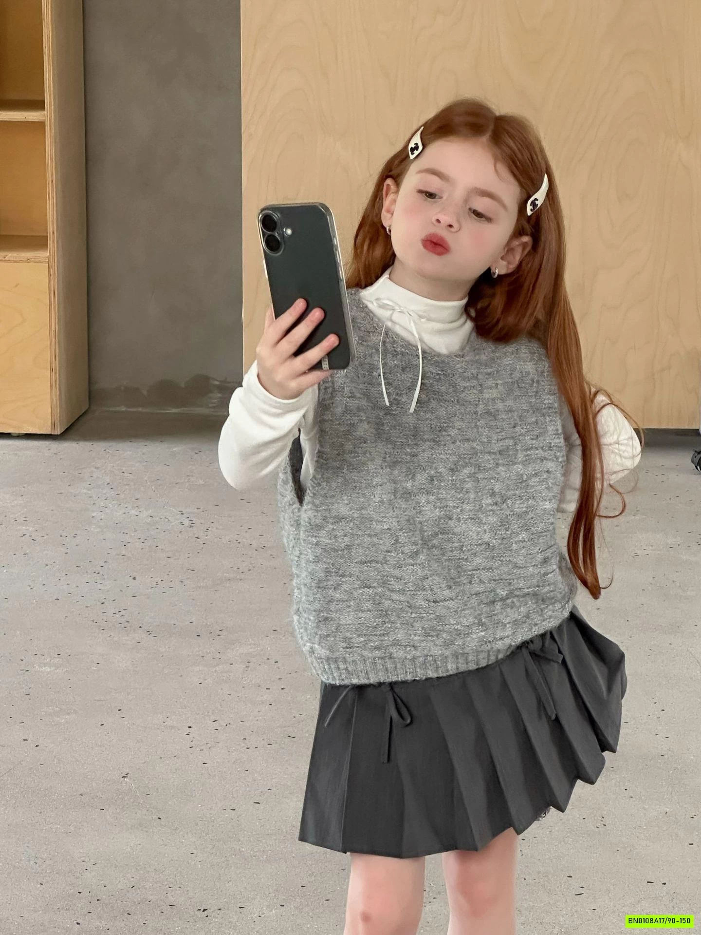 GILE LEN CỔ V MUỐI TIÊU