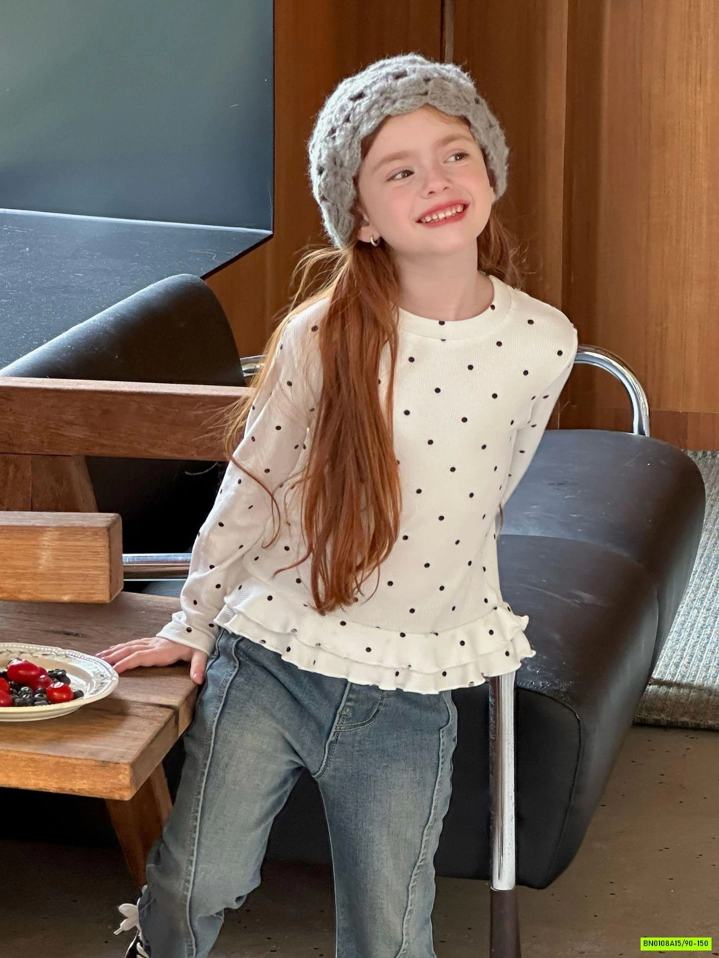 ÁO THUN CHẤM BI VIỀN BÈO