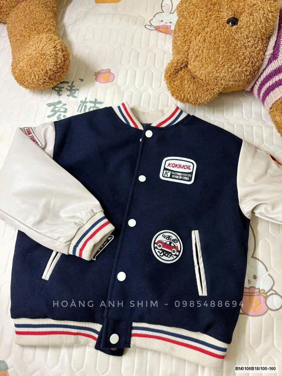 ÁO BOMBER BÓNG CHÀY CHO BÉ