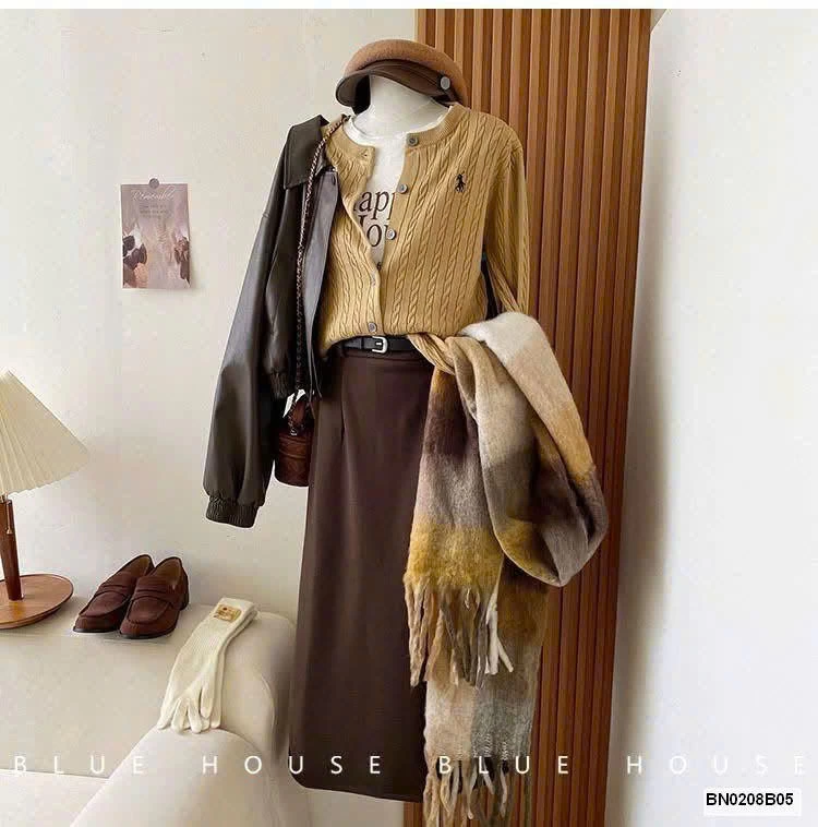 ÁO CARDIGAN LEN THÊU NGỰA