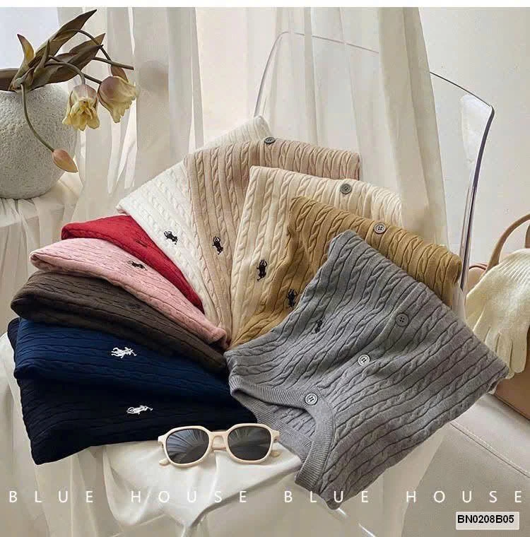 ÁO CARDIGAN LEN THÊU NGỰA