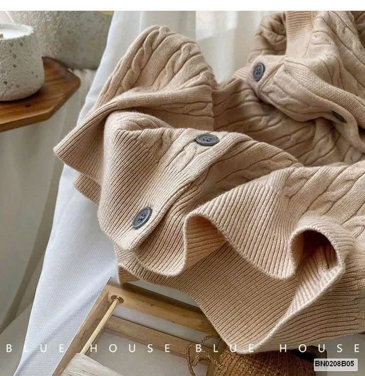 ÁO CARDIGAN LEN THÊU NGỰA