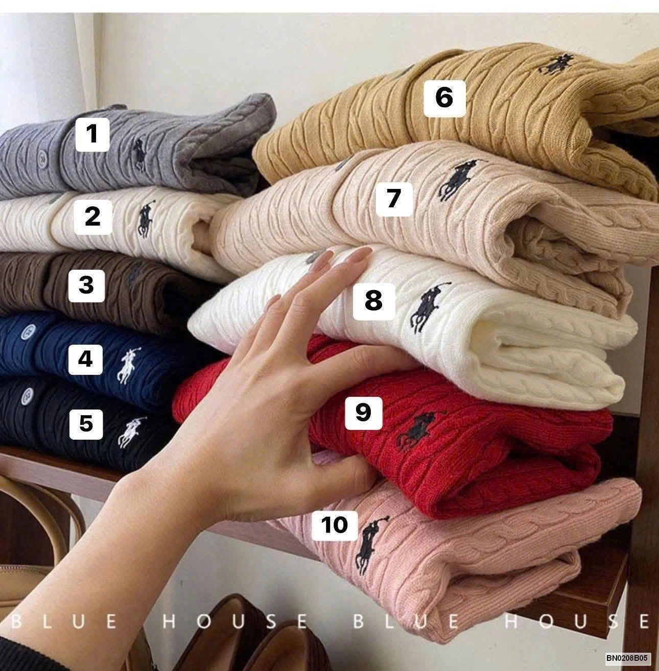 ÁO CARDIGAN LEN THÊU NGỰA