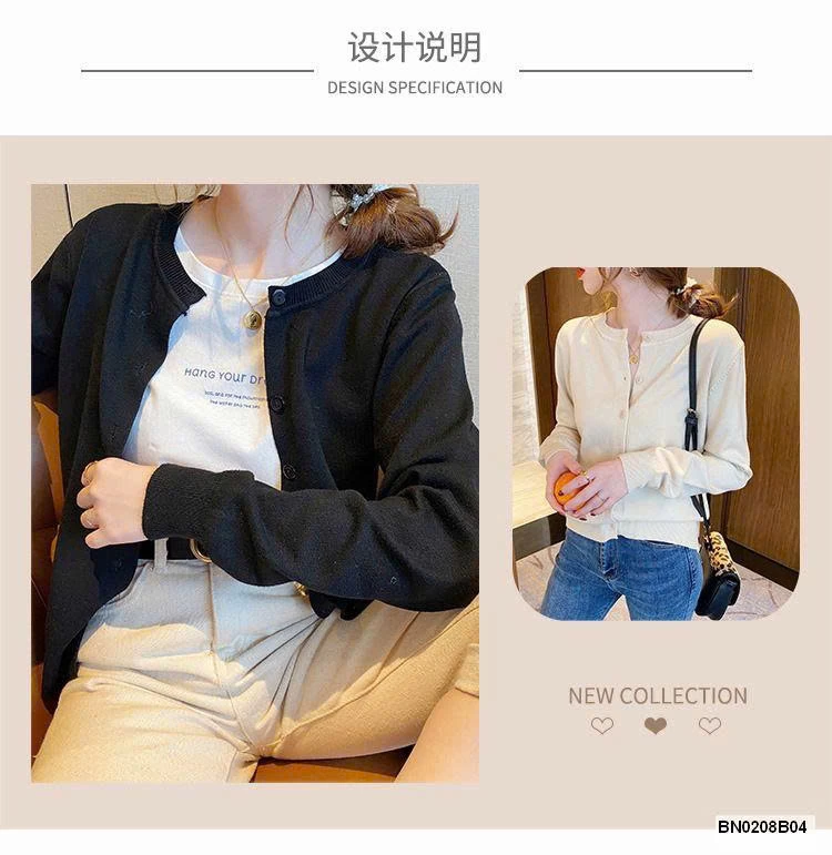 ÁO CADIGAN LEN TRƠN MỎNG MÙA THU