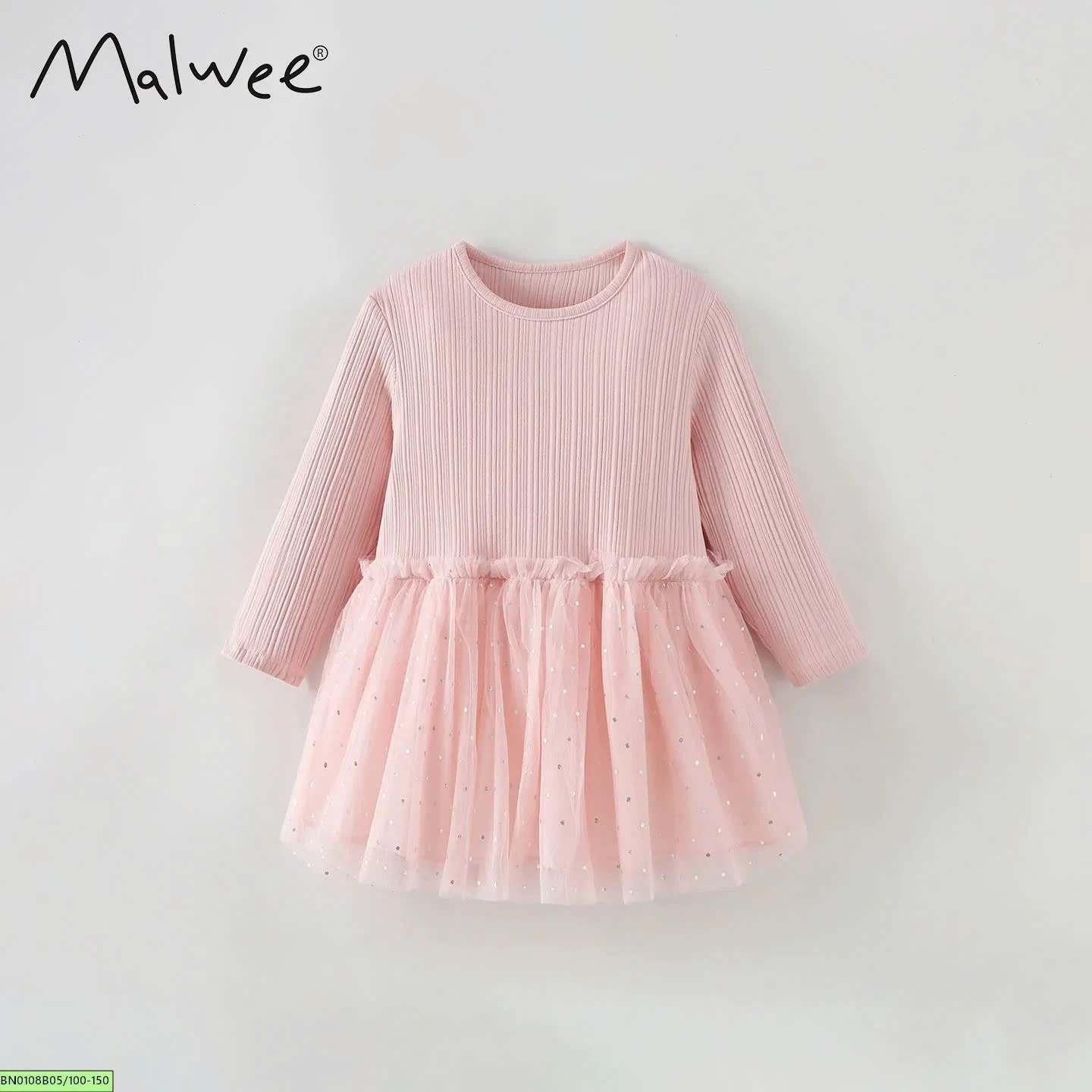 ĐẦM VOAN HỒNG BLING MALWEE