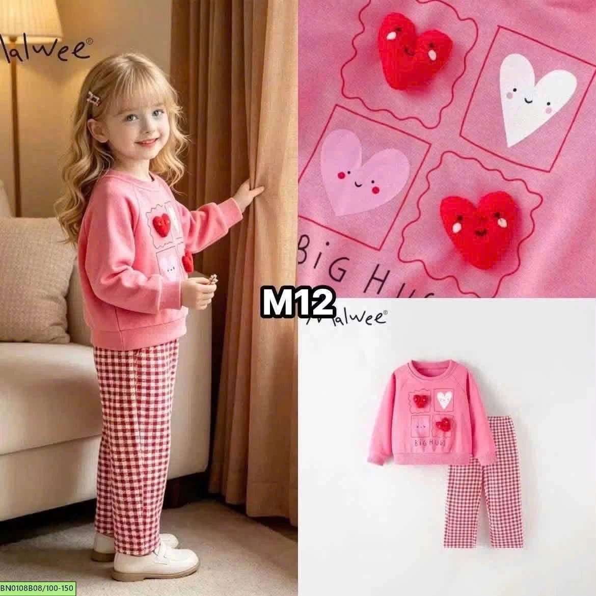 BỘ COTTON THU ĐÔNG BÉ GÁI MALWEE
