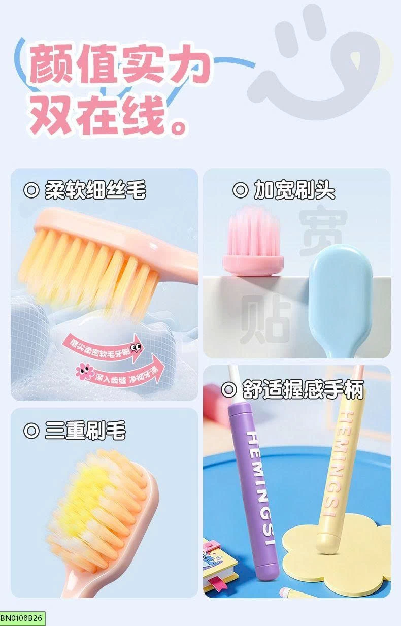 SET 6 BÀN CHẢI ĐÁNH RĂNG LÔNG MỀM