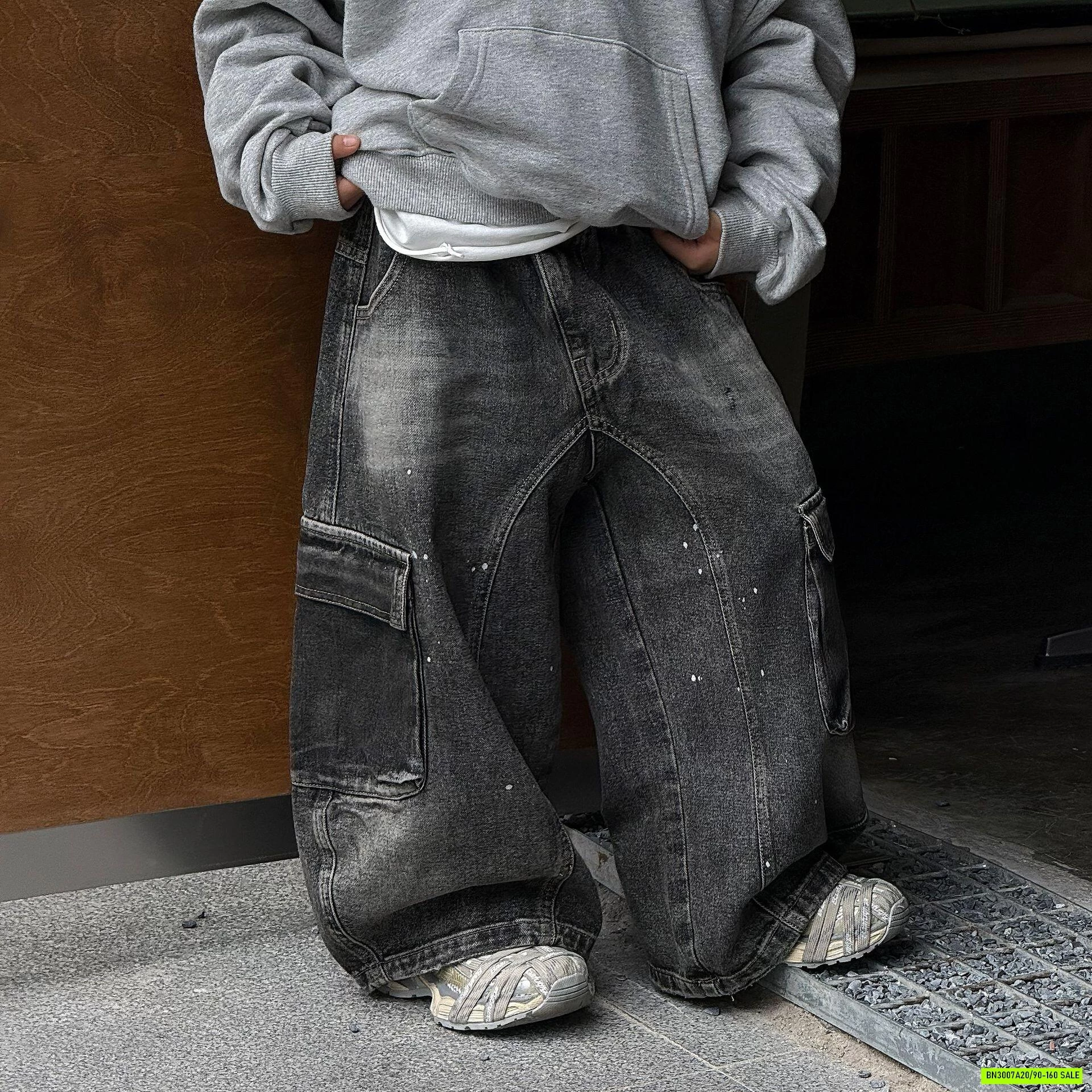 JEANS TÚI HỘP VẨY SƠN CÁ TÍNH FANSHU