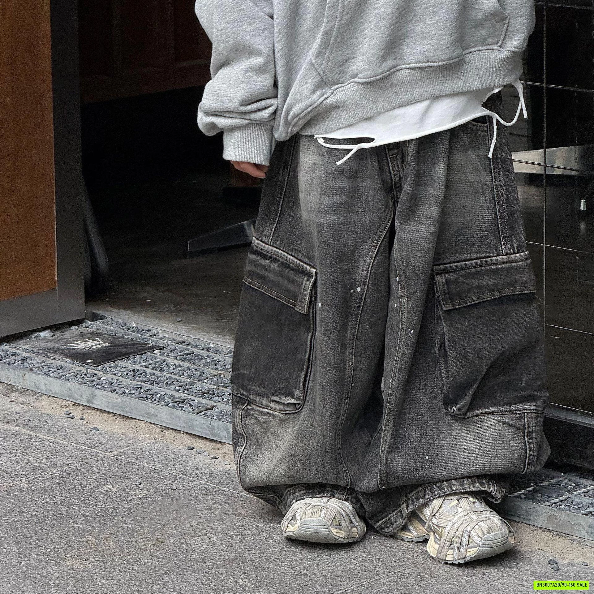 JEANS TÚI HỘP VẨY SƠN CÁ TÍNH FANSHU