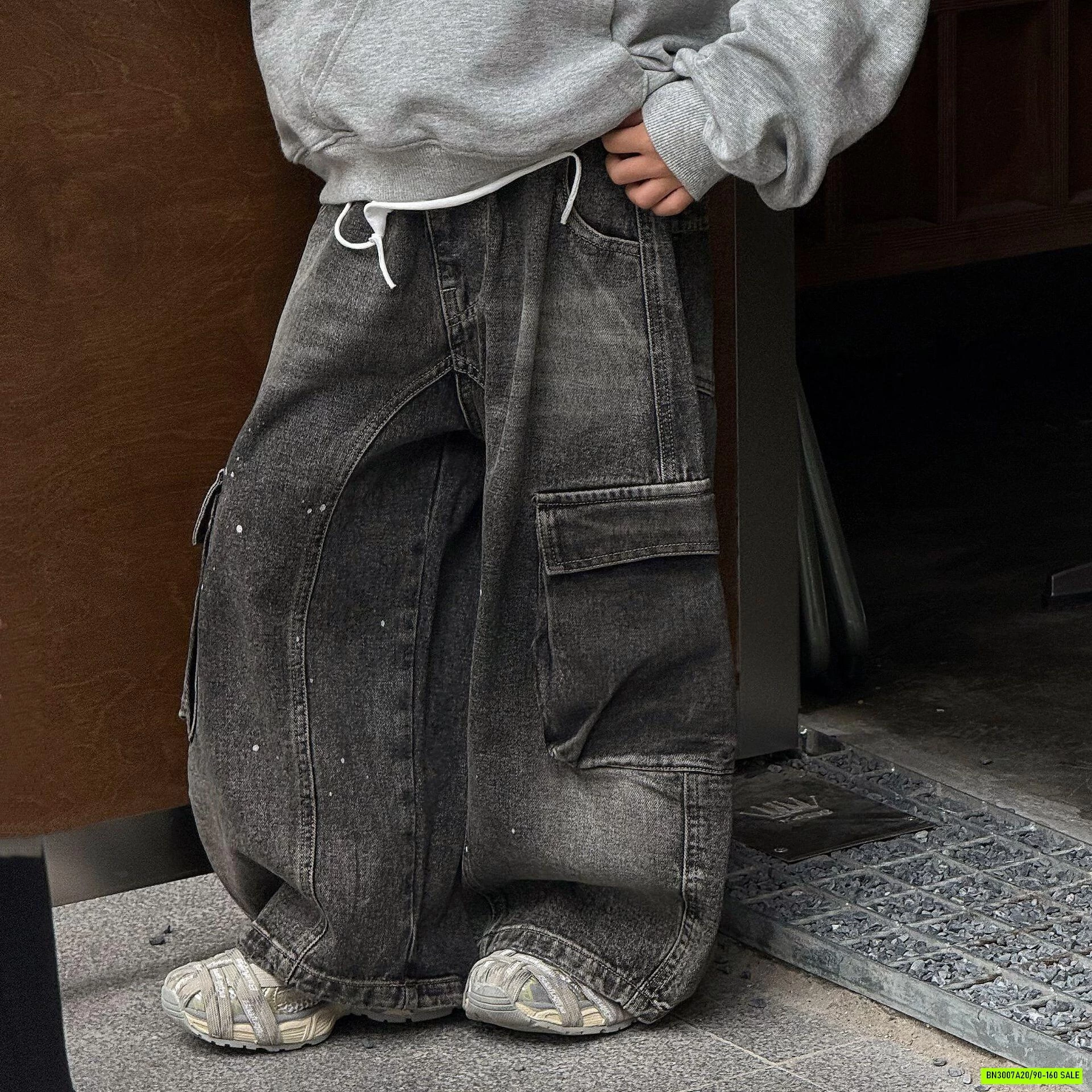 JEANS TÚI HỘP VẨY SƠN CÁ TÍNH FANSHU
