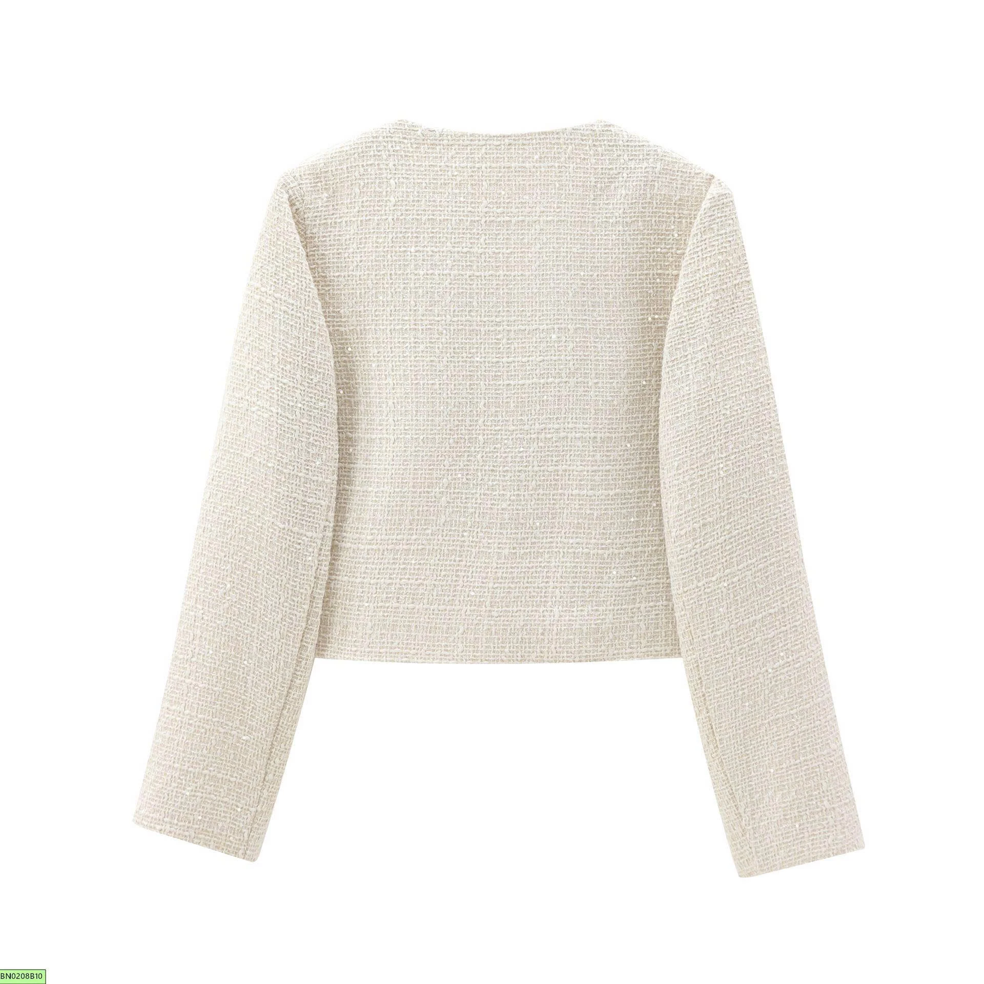 ÁO KHOÁC TWEED CỔ TRÒN CÀI CÚC KASLEAD