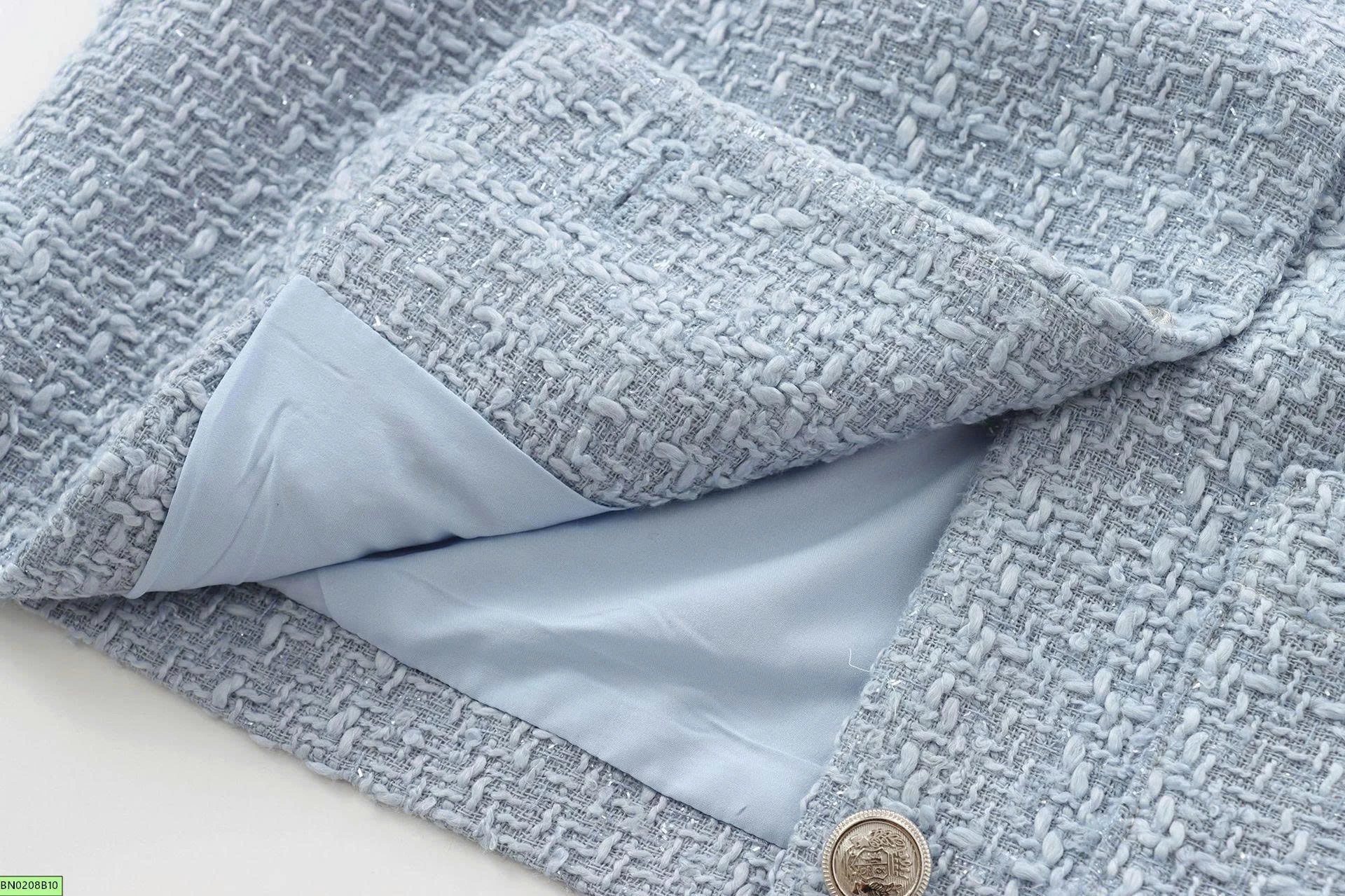 ÁO KHOÁC TWEED CỔ TRÒN CÀI CÚC KASLEAD
